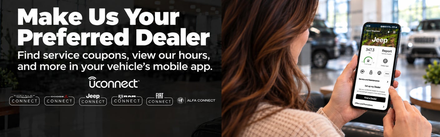 uconnect® make us your preferred dealer | Karl Chrysler Dodge Jeep Ram of Marshalltown in Marshalltown IA