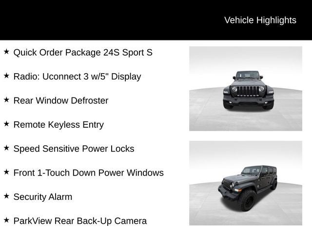 2018 Jeep Wrangler Unlimited Sport S 4x4