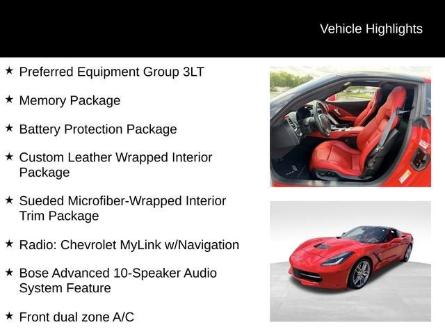 2015 Chevrolet Corvette Stingray Z51 3LT