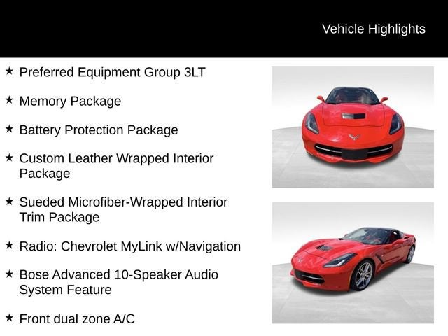 2015 Chevrolet Corvette Stingray Z51 3LT