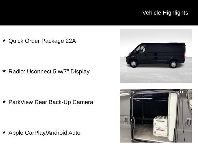 2023 RAM ProMaster 1500 Cargo Van Low Roof 136" WB