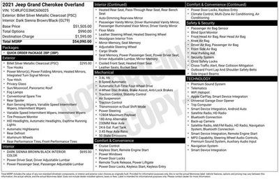 2021 Jeep Grand Cherokee Overland 4x4