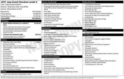 2027 Jeep Grand Cherokee GRAND CHEROKEE LAREDO X 4X4