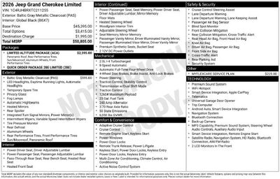 2026 Jeep Grand Cherokee Limited 4x4