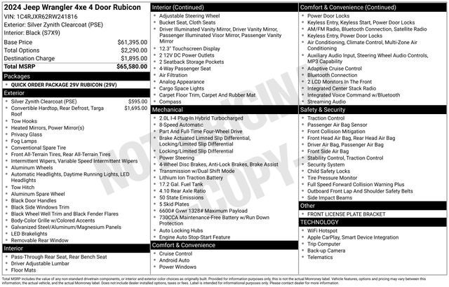 2024 Jeep Wrangler 4xe Rubicon 4xe