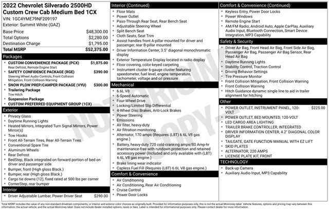 2022 Chevrolet Silverado 2500HD 4WD Crew Cab Standard Bed Custom