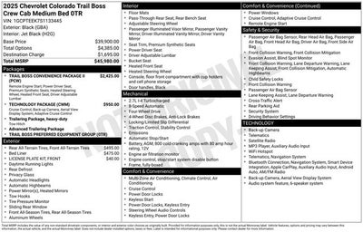 2025 Chevrolet Colorado 4WD Trail Boss