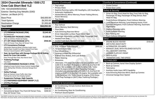 2024 Chevrolet Silverado 1500 4WD Crew Cab Short Bed LTZ