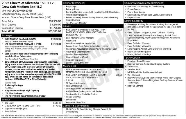 2022 Chevrolet Silverado 1500 4WD Crew Cab Standard Bed LTZ