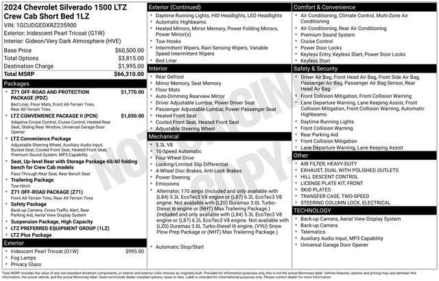 2024 Chevrolet Silverado 1500 4WD Crew Cab Short Bed LTZ