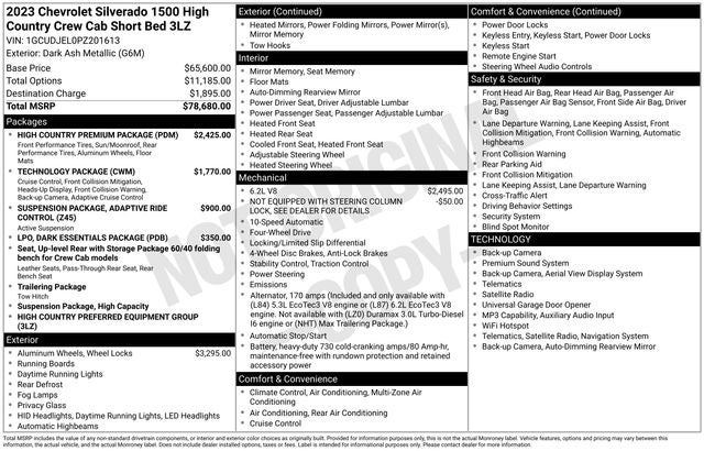 2023 Chevrolet Silverado 1500 4WD Crew Cab Short Bed High Country