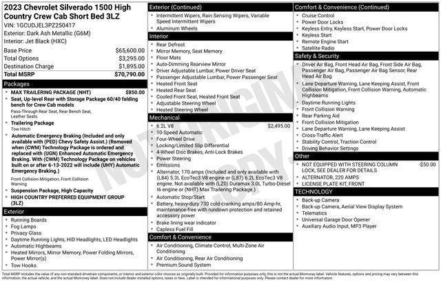 2023 Chevrolet Silverado 1500 4WD Crew Cab Short Bed High Country