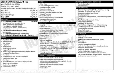 2025 GMC Yukon XL 4WD AT4