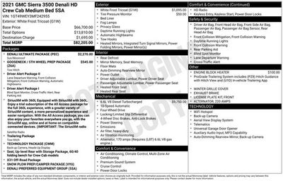 2021 GMC Sierra 3500HD 4WD Crew Cab Standard Bed Denali
