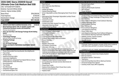 2026 GMC Sierra 2500 HD Crew Cab, Standard Bed, Denali Ultimate, 4WD