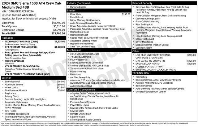 2024 GMC Sierra 1500 4WD Crew Cab Standard Box AT4