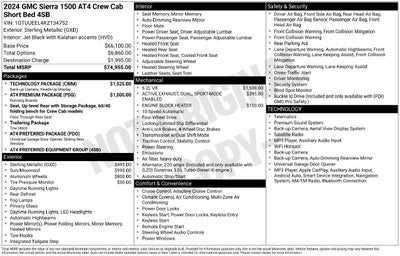 2024 GMC Sierra 1500 4WD Crew Cab Short Box AT4