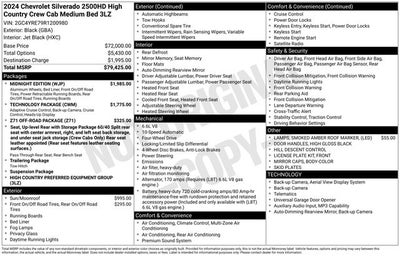 2024 Chevrolet Silverado 2500HD 4WD Crew Cab Standard Bed High Country