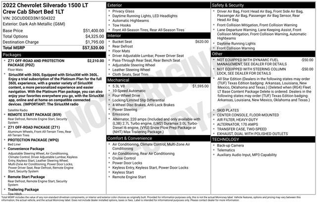 2022 Chevrolet Silverado 1500 4WD Crew Cab Standard Bed LT