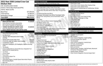 2022 RAM 3500 Limited Crew Cab 4x4 6'4' Box