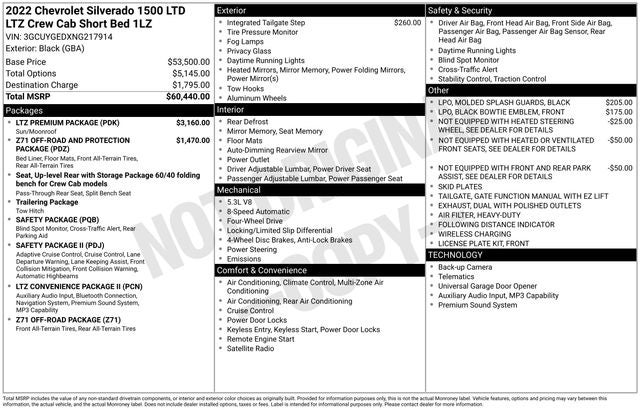 2022 Chevrolet Silverado 1500 LTD 4WD Crew Cab Short Bed LTZ