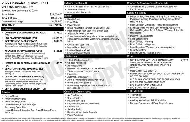 2022 Chevrolet Equinox AWD LT