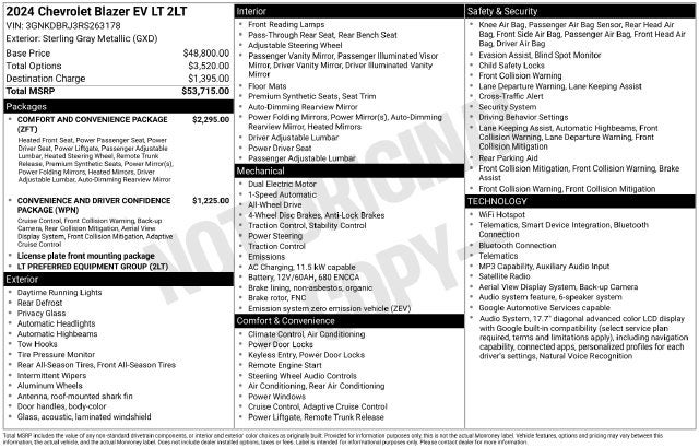 2024 Chevrolet Blazer EV eAWD 2LT