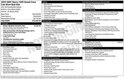 2025 GMC Sierra 1500 4WD Crew Cab Short Box Denali