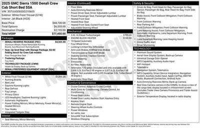 2025 GMC Sierra 1500 4WD Crew Cab Short Box Denali