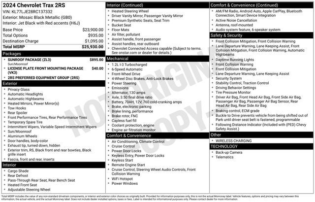 2024 Chevrolet Trax FWD 2RS