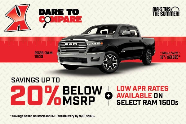 Save up to 20% below MSRP on Ram 1500 at Karl Chrysler Dodge Jeep Ram of Marshalltown