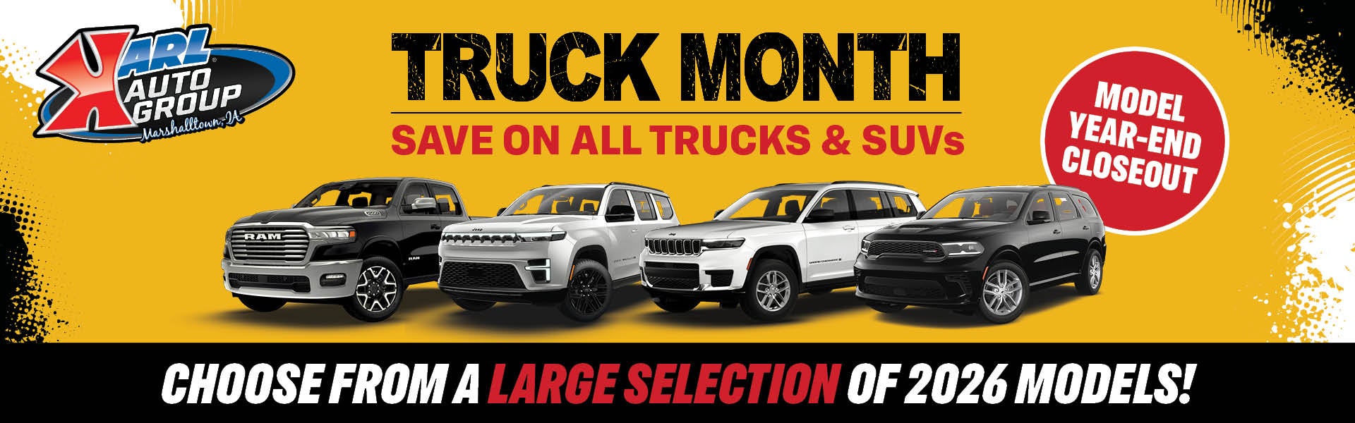 It's Truck Month at Karl Chrysler Dodge Jeep Ram of Marshalltown
